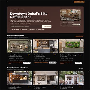 Downtown coffee shop showcase