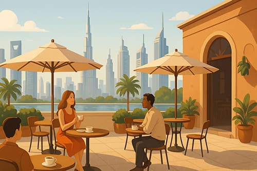 Downtown Dubai Outdoor Seating Cafes